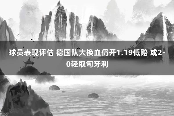 球员表现评估 德国队大换血仍开1.19低赔 或2-0轻取匈牙利