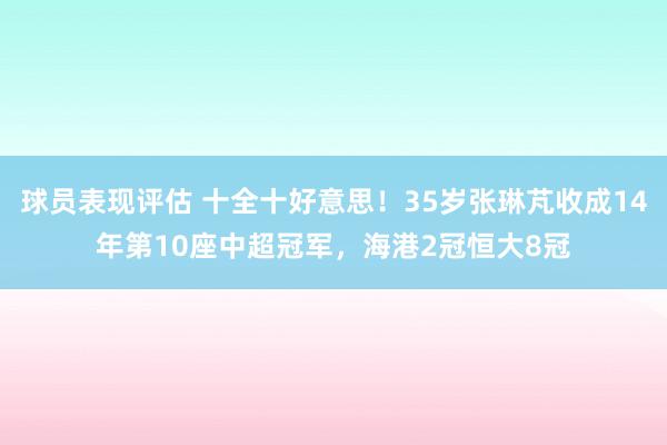 球员表现评估 十全十好意思！35岁张琳芃收成14年第10座中超冠军，海港2冠恒大8冠