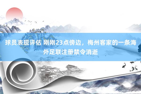 球员表现评估 刚刚23点傍边，梅州客家的一条海外足联注册禁令消逝