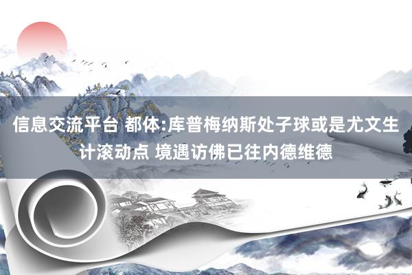 信息交流平台 都体:库普梅纳斯处子球或是尤文生计滚动点 境遇访佛已往内德维德