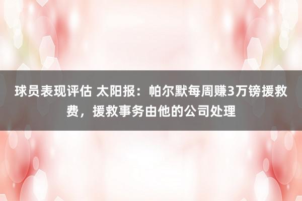 球员表现评估 太阳报：帕尔默每周赚3万镑援救费，援救事务由他的公司处理