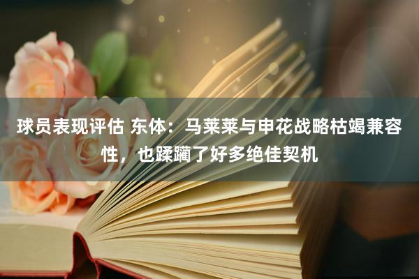 球员表现评估 东体：马莱莱与申花战略枯竭兼容性，也蹂躏了好多绝佳契机